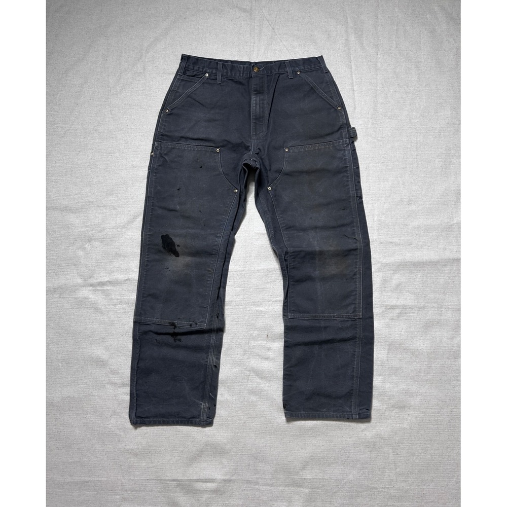 Vintage Carhartt B01 Original Fit Carpenter Pants Men's 36x32 Gray Made in USA